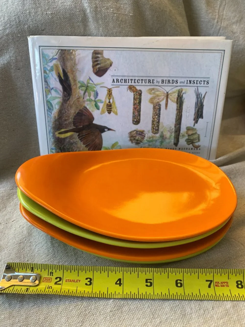 Crate & Barrel Ceramic Oval Egg-Shaped Appetizer Snack Plates - Set of 6